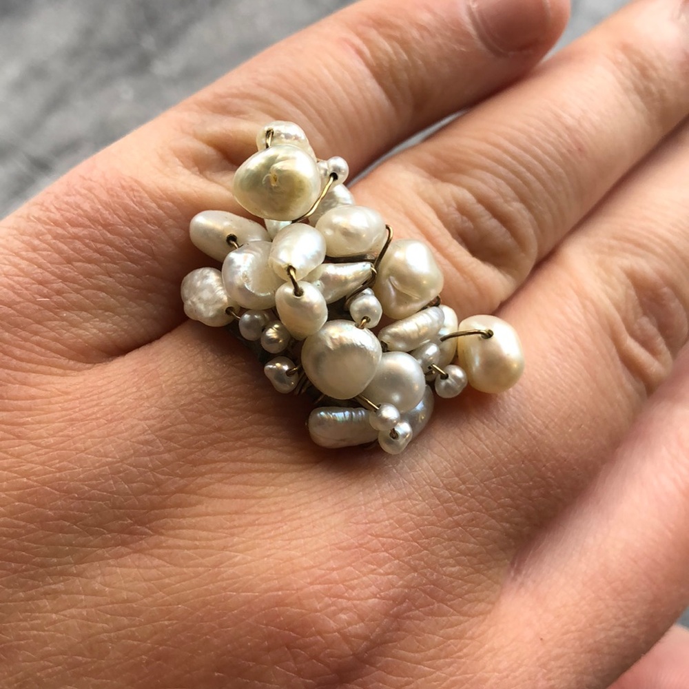 Multi-Strand Pearl Ring - image 1